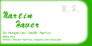 martin haver business card